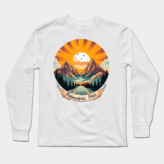 Roaming Free Long Sleeve T-Shirt by TacoTruckShop